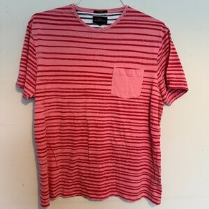 Rodd & Gunn Sports Fit Two Tone Pink Pocket Short Sleeve T Shirt